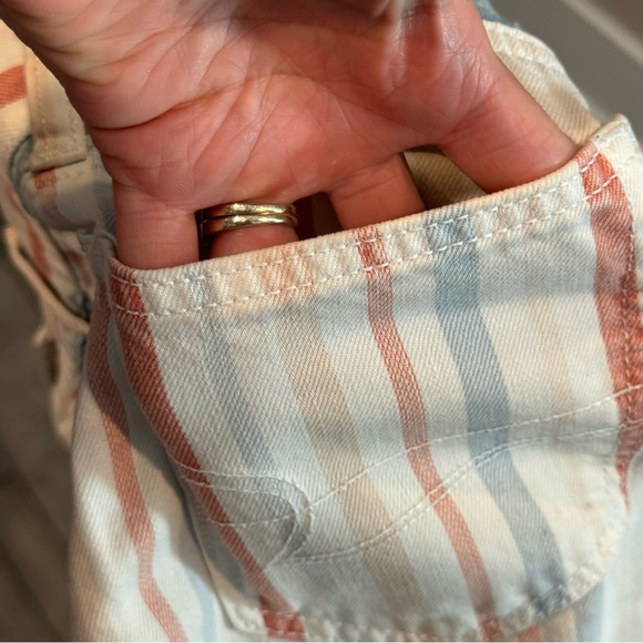 American Eagle Carnival Stripe Jean Shorts Size 0 - Picture 5 of 11